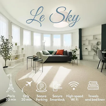 Le Sky - Penthouse De Standing Hyper-centre Paris Saclay Orsay